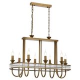 AVONNI AV-60378-8E-YM Eskitme Kaplama Modern Avize E14 Metal Kristal 80x40cm