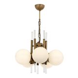 Avonni AV-60385-5E Eskitme Kaplama E27 Metal Cam Kristal 50 cm Siyah Modern Avize