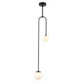 Avonni AV-60389-2BSY Siyah Boyalı G9 Metal Cam 20x12 cm Modern Avize