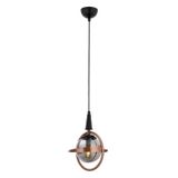 Avonni AV-60391-1BSY Siyah-Bakır Boya-Kaplama E14 Metal Cam 25 cm Siyah Modern Avize