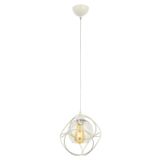 Avonni AV-65196-1BBY Beyaz Boyalı Modern E27 Metal Cam 25cm Avize