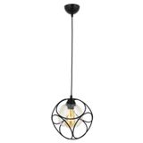 Avonni AV-65196-1BSY Siyah Boyalı Modern E27 Metal Cam 25cm Avize