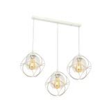 Avonni AV-65196-3Y-BBY Beyaz Boyalı Modern E27 Metal Cam 85x25cm Avize