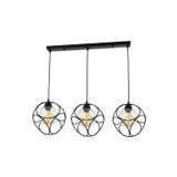 Avonni AV-65196-3Y-BSY Siyah Boyalı Modern E27 Metal Cam 85x25cm Avize