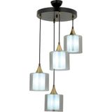 Avonni AV-65233-4T-BSY-F Siyah Boyalı 40 cm Modern Avize