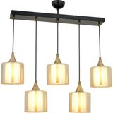 Avonni AV-65233-5Y-BSY-F Siyah Boyalı 75x14 cm Modern Avize