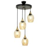 Avonni AV-65234-4T-BSY Siyah Boyalı 40 cm Modern Avize