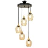Avonni AV-65234-5T-BSY Siyah Boyalı 40 cm Modern Avize