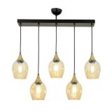 Avonni AV-65234-5Y-BSY Siyah Boyalı 75x10 cm Modern Avize