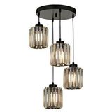 Avonni Av-7013-383-4y-bsy Siyah Boya Modern Avize E27 Metal Kristal 30 Cm