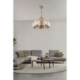 Avonni Av-7013-396-5e Eskitme Kaplama Modern Avize E27 Metal Kristal 50 Cm