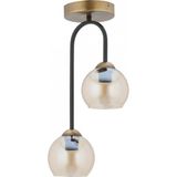Avonni AV-7013-450-2E Eskitme/Siyah Kaplama Modern Avize E27 Metal Cam H: 50 cm, Ø: 27 cm - Eskitme Siyah