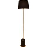 Avonni LM-33005-BSY Eskitme/Siyah Boya/Kaplama Lambader E27 Ahşap Kumaş H: 160 cm, Ø: 40 cm