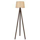 Avonni LM-65214-1E Eskitme Kaplama E27 Ahşap Kumaş 40 cm Krom Lambader