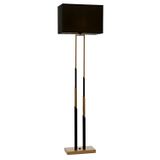 Avonni LM-9125-1BSA Eskitme/Siyah Boya Lambader E27 Metal Kumaş H: 150 cm, WxD: 30x22 cm