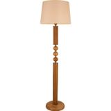 Avonni LM-9146-1E Ceviz Boyalı E27 Ahşap Kumaş Metal 50 cm Lambader