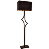 Avonni LM-9148-1BSY Siyah Boya Lambader E27 Metal Kumaş H: 155 cm, WxD: 42x22 cm