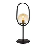 Avonni ML-4275-1BSY Siyah Boya Masa Lambası E27 Metal Cam H: 53 cm, Ø: 20 cm