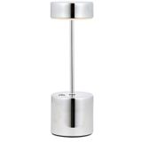 Avonni ML-64003-K Krom Kaplama Masa Lambası LED Metal Pleksi H: 28 cm, Ø: 9 cm