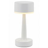 Avonni ML-64005-BBY Beyaz Boya Masa Lambası LED Metal Pleksi H: 25 cm, Ø: 11 cm