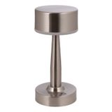 Avonni ML-64005-N Nikel Kaplama Masa Lambası LED Metal Pleksi H: 25 cm, Ø: 11 cm
