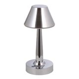 Avonni ML-64006-K Krom Kaplama Masa Lambası LED Metal Pleksi H: 25 cm, Ø: 11 cm