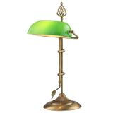 Avonni ML-9063-GREEN Eskitme Kaplama Masa Lambası E27 Metal Cam H: 56 cm, WxD: 30x20 cm
