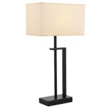 Avonni ML-9109-1BSY Siyah Kaplama E27 Metal 35 cm Masa Lambası