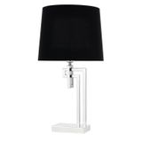 Avonni ML-9137-1K Krom Kaplama Masa Lambası E27 Metal Kumaş H: 60 cm, Ø: 32 cm