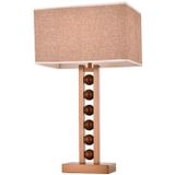 Avonni ML-9141-1E Eskitme Kaplama Masa Lambası E27 Metal Kumaş H: 60 cm, WxD: 35x20 cm