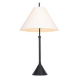 Avonni ML-9155-1BSY Siyah Boya Masa Lambası E27 Metal H: 60 cm, Ø: 35 cm