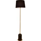 Avonnı Siyah/Eskitme Boya/Kaplama Lambader E27 Ahşap Kumaş Metal 40Cm