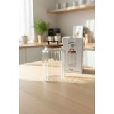 Avora Lüx Akasya Kapaklı Yuvarlak Cam Kavanoz (1800 ml 13,5X20 Cm) - Kahverengi