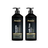 Avoxcin Saç Düzleştirici Kalıcı Keratin Bakımı Brezilya Fönü Arındırıcı 1000 ml Tuzsuz Şampuan