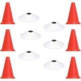 Avropai Futbol Antrenman Seti Huni ve Çanak Seti Antrenman Set Eğitim Seti 17 cm Huni ve Çanak Set 6'lı - Beyaz - Kırmızı