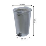 Avrupa Metal Galvaniz Çöp Kovası 70 Litre
