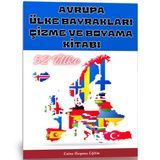 Avrupa Ulkeleri Bayragi Cizme Ve Boyama Kitabi