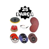 Avuç Taşlama Spiral Makinesi 115 Mm Cırt Zımpara Flap Inox Metal Kesme Kesici Disk Seti 25 Parça