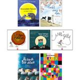 Avucundaki Öpücük + Farklı Ama Aynı + Nokta + Mış Gibi (Peter Reynolds) + Uykuya Dalamayan Minik Yediuyurun Hikayesi + Üç Kedi Bir Dilek (Sara Şahinkanat) + Elmer - 7'li Çocuk Masal Hikaye Kitapları