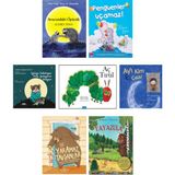 Avucundaki Öpücük + Penguenler Uçamaz + Uykuya Dalamayan Minik Yediuyurun Hikayesi + Aç Tırtıl (Eric Carle) + Ay'ı Kim Çaldı? + Şu Yaramaz Tavşanlar + Yayzula - 7'li Çocuk Masal Hikaye Öykü Kitapları