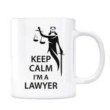 Avukatlara Özel Kupa Keep Calm I'm a Lawyer Adalet Heykeli