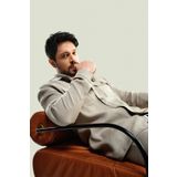 Avva A41Y2087 Gri Klasik Yaka %100 Keten Comfort Fit Gömlek Erkek Ceket