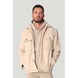 Avva A42Y6085 Bej Klasik Yaka Rüzgar Geçirmez Termometreli Peluş Comfort Fit Erkek Mont