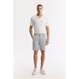 Avva A51Y3730 Erkek Slim Fit Açık Gri Yanı Lastikli Gofreli Bi-Stretch Chino Şort