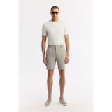 Avva A51Y3730 Erkek Slim Fit Bej Yanı Lastikli Gofreli Bi-Stretch Chino Şort