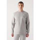 Avva B001100 Gri Kumaş Özellikli Erkek Sweatshirt