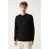 Avva B001100 Siyah Kumaş Özellikli Erkek Sweatshirt