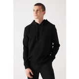 Avva B001101 Siyah Kumaş Özellikli Erkek Sweatshirt