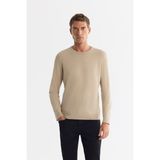 Avva B005132 Bej Regular Fit Viskon Bisiklet Yaka Erkek Triko Kazak
