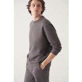 Avva E001017 Erkek Antrasit Basic Sweatshirt